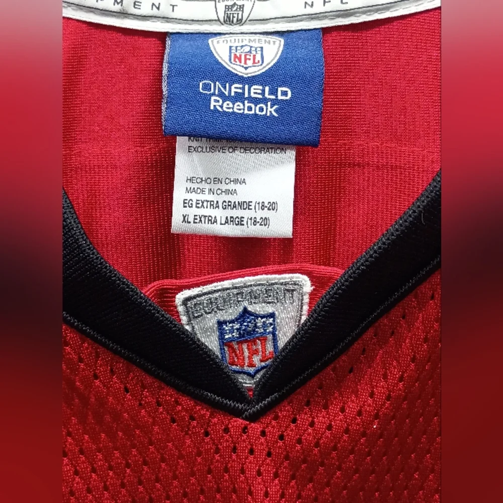 Atlanta Falcons Red and Black Men's Jersey